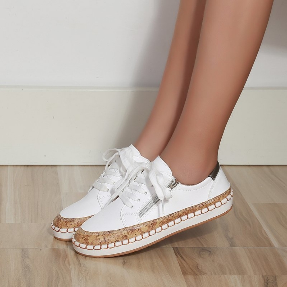 women sneakers elegant floral printed lace up